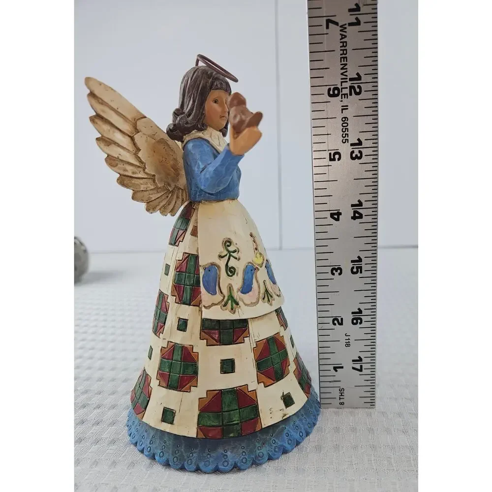 Jim Shore‎ 2002 Angel Figurine with birds, Heartwood Creek , Enesco C105168